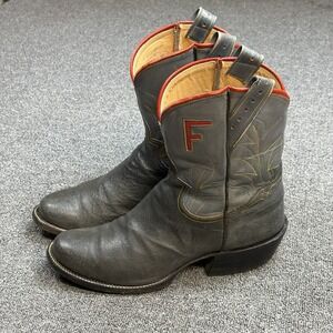 Cordero Henry Jennings Texas Cowboy Boots Men's ~11 Gray Leather Western Vintage